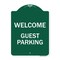 Signmission Designer Series Sign-Welcome Guest Parking, Green & White Aluminum Sign, 18" x 24", GW-1824-22705 A-DES-GW-1824-22705 - alternate 1